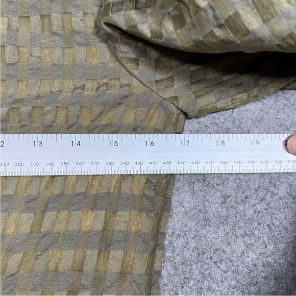 & OTHER STORIES Dress Size Small Womens Green Check Short Puff Sleeve A Line - Picture 12 of 13